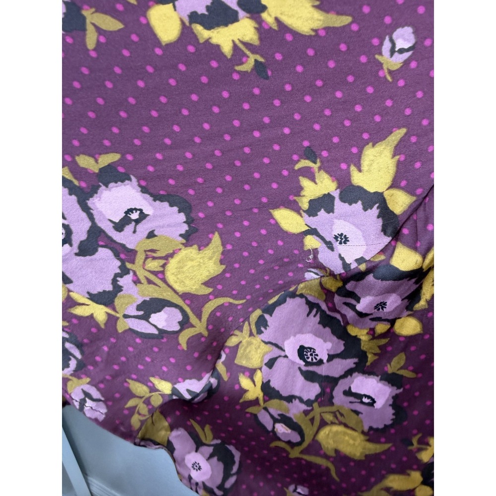 Free People Morning Light Floral Printed Mini Dress Purple combo Size 4 - Picture 9 of 12